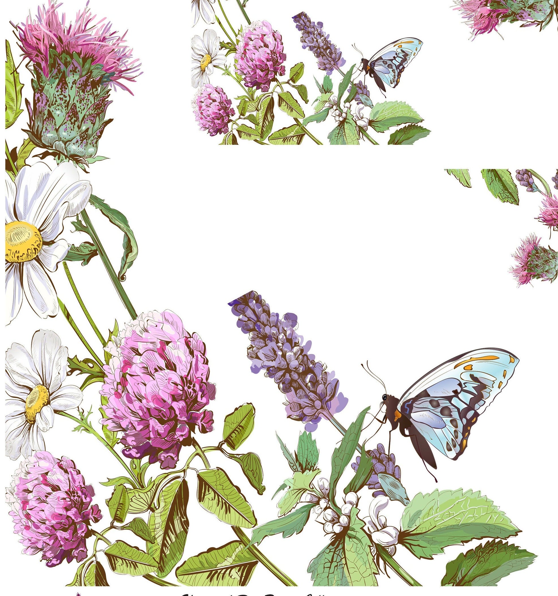 Floral Decoupage Paper for Furniture - Floral Craft Paper - Tissue Paper - Rice Paper Decoupage -
