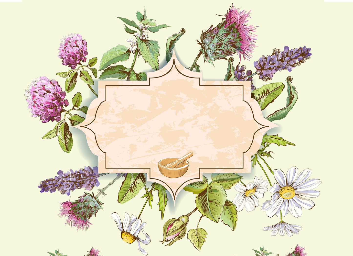 Decoupage Paper for Furniture - Rice Paper Decoupage - Large Decoupage Paper - Daisy Herbal Kitchen Decoupage