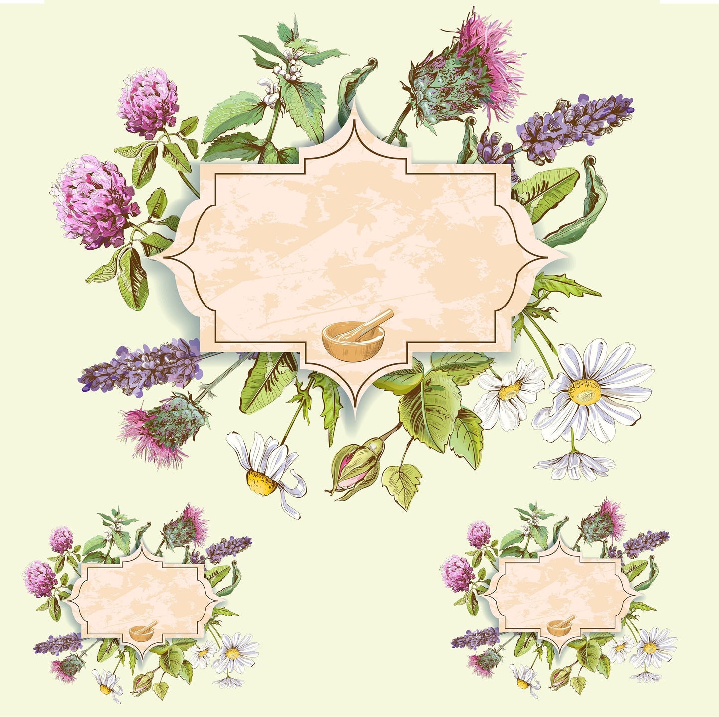 Decoupage Paper for Furniture - Rice Paper Decoupage - Large Decoupage Paper - Daisy Herbal Kitchen Decoupage