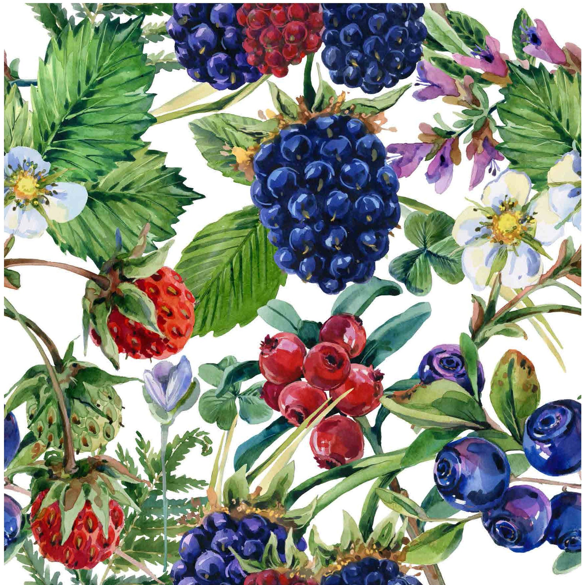 Decoupage Paper for Furniture - Rice Paper Decoupage - Large Decoupage Paper - Fruits Strawberry Blackberry Raspberry Decoupage