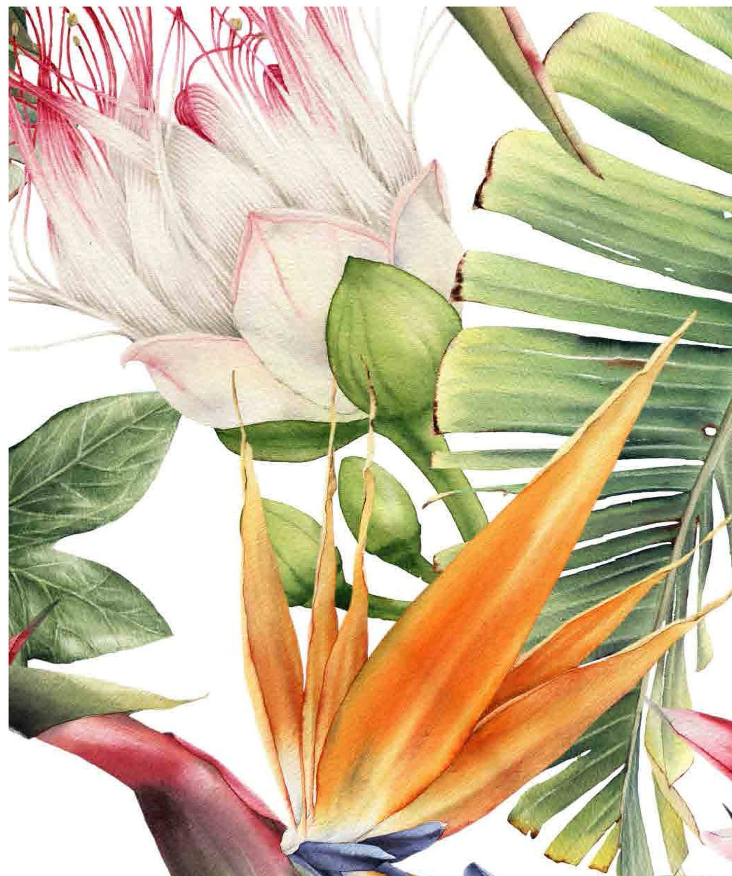 Decoupage Paper for Furniture - Rice Paper Decoupage - Large Decoupage Paper - Tropical Colorful Flowers Decoupage