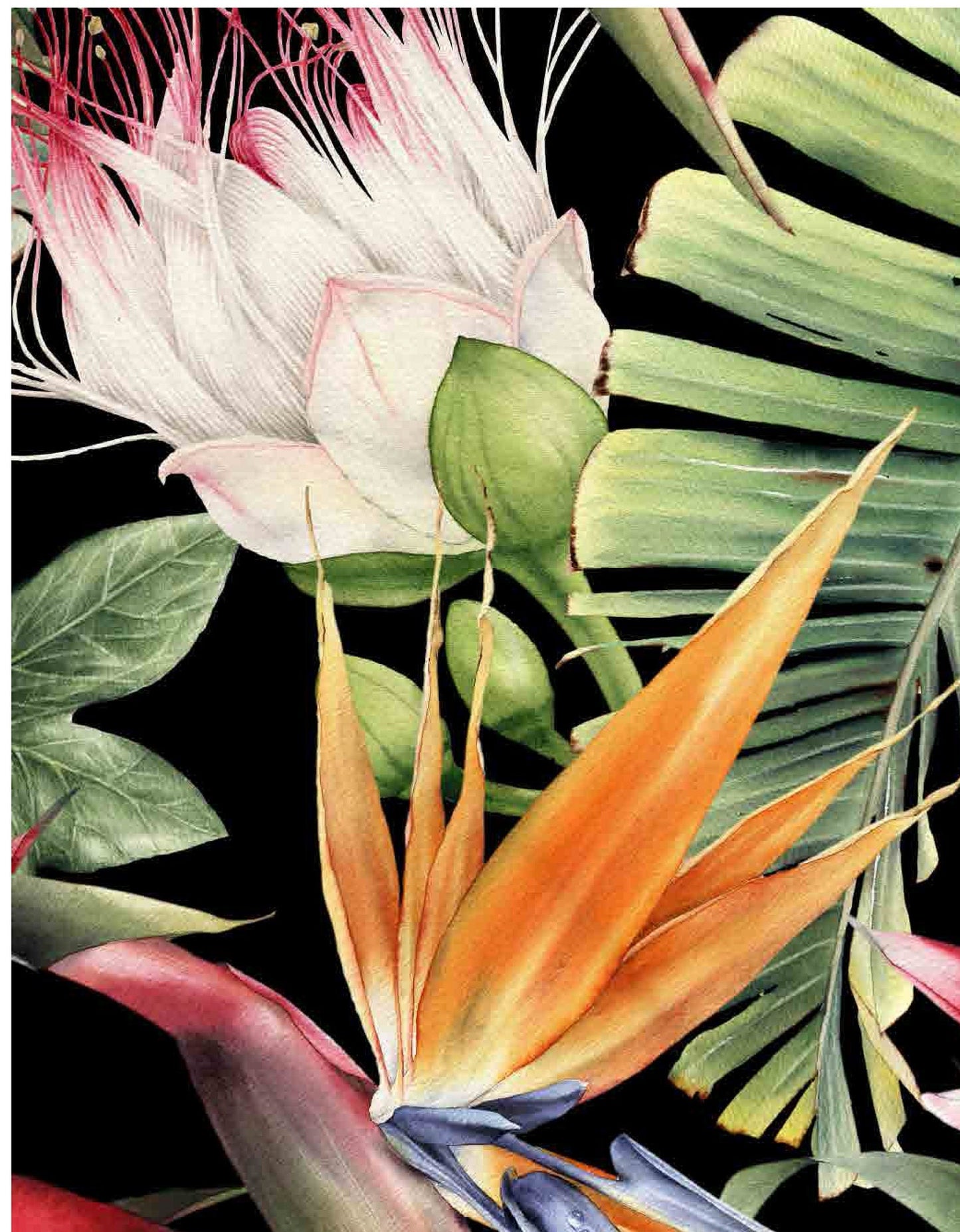 Tropical Floral Decoupage Rice Paper – Colorful Flower Furniture