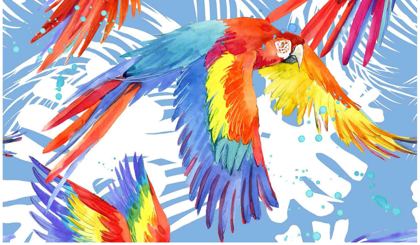 Parrots - Decoupage Paper for Furniture - Rice Paper Decoupage - Large Decoupage Paper - Tropical Birds Decoupage