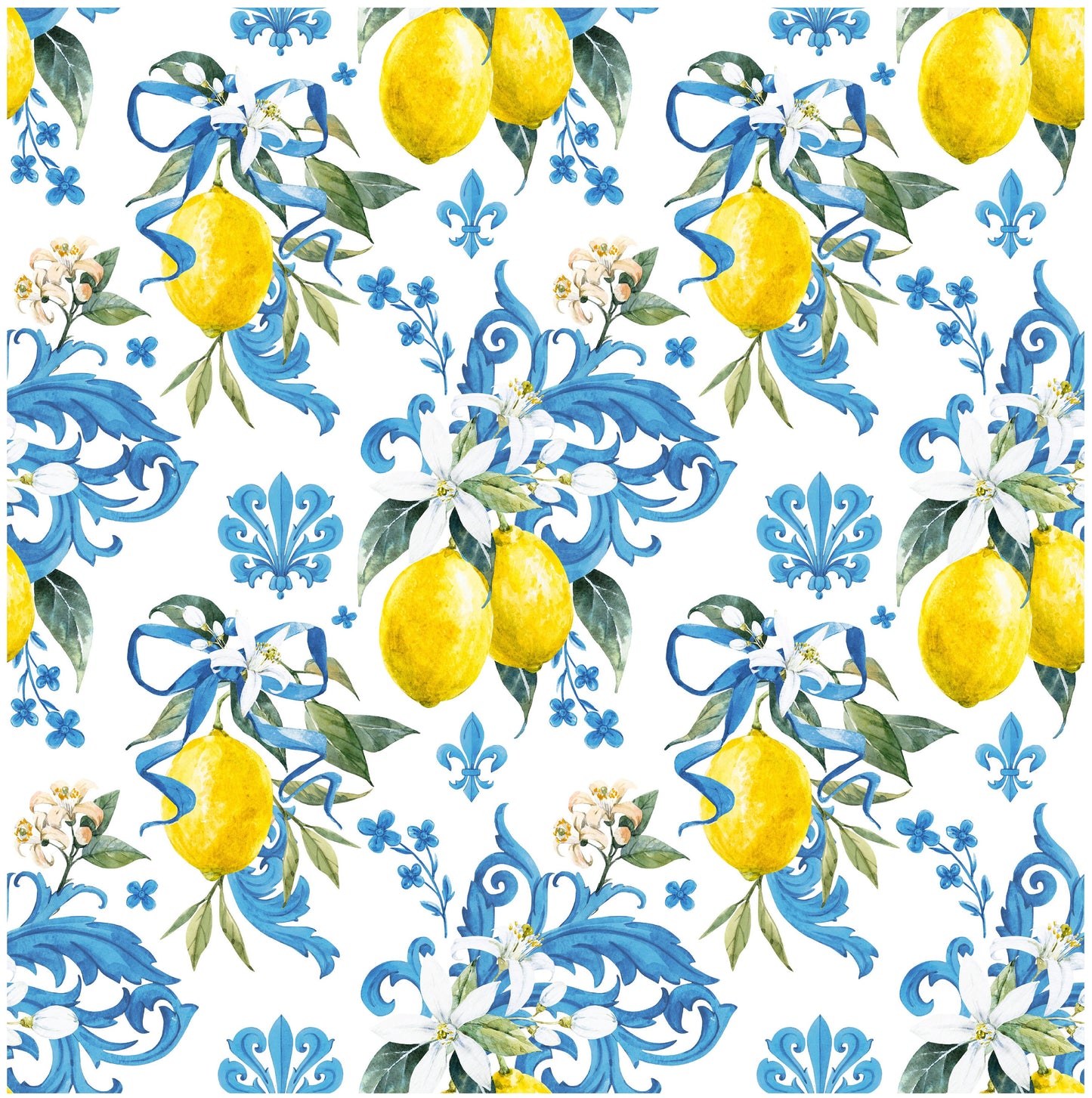 lemon flower decoupage
