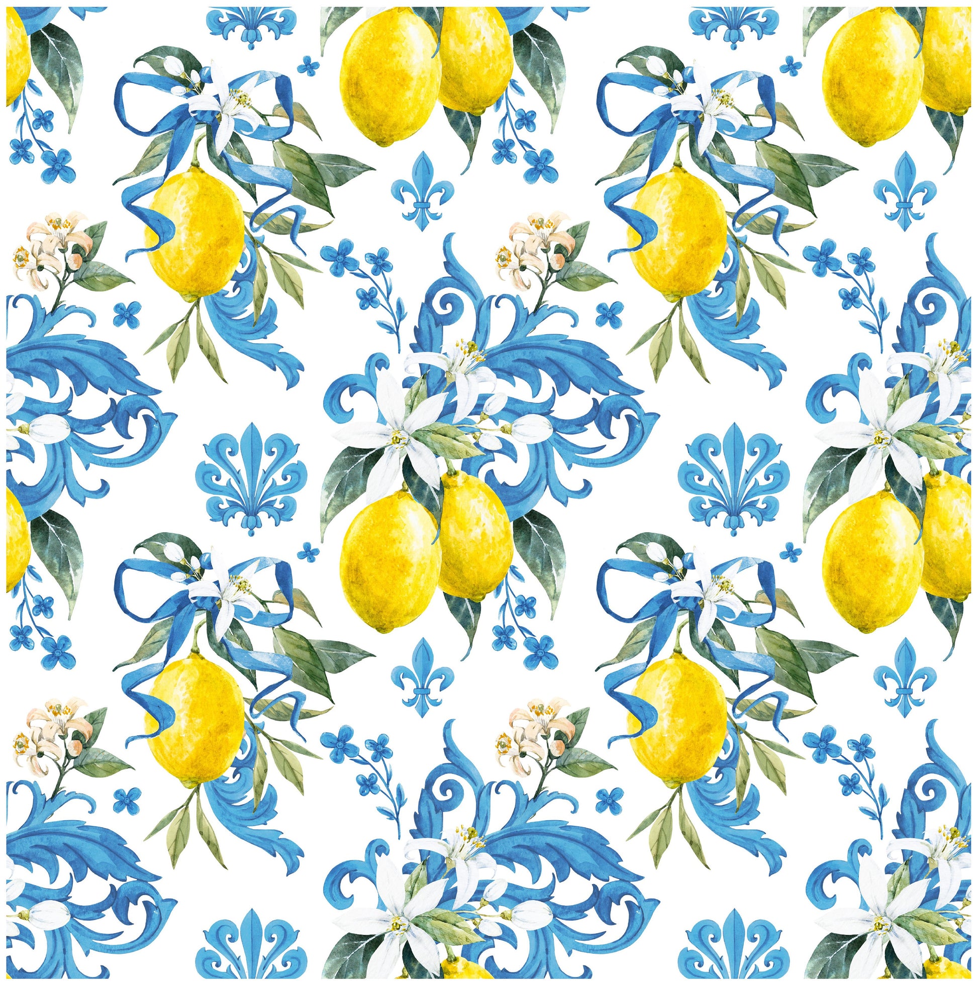 lemon flower decoupage