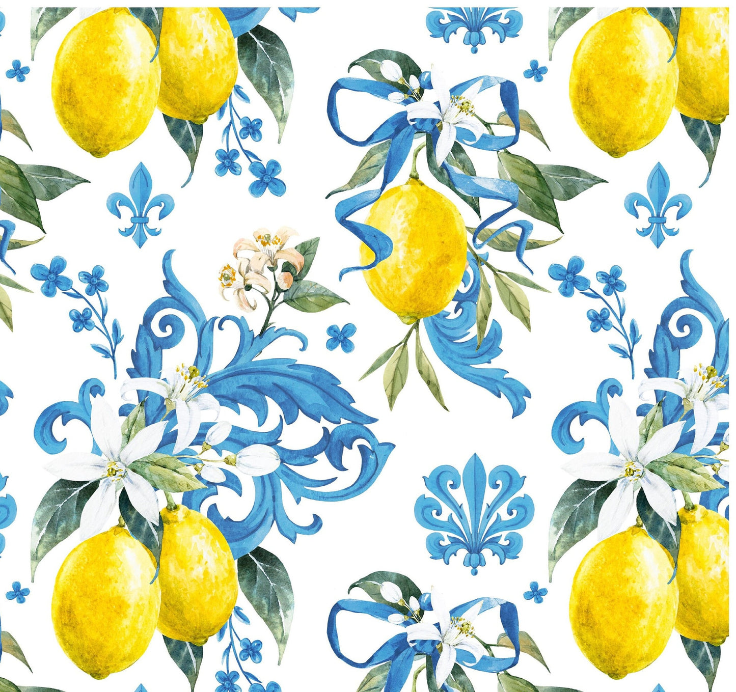 Lemon Rice Paper Decoupage – Vintage Floral Furniture