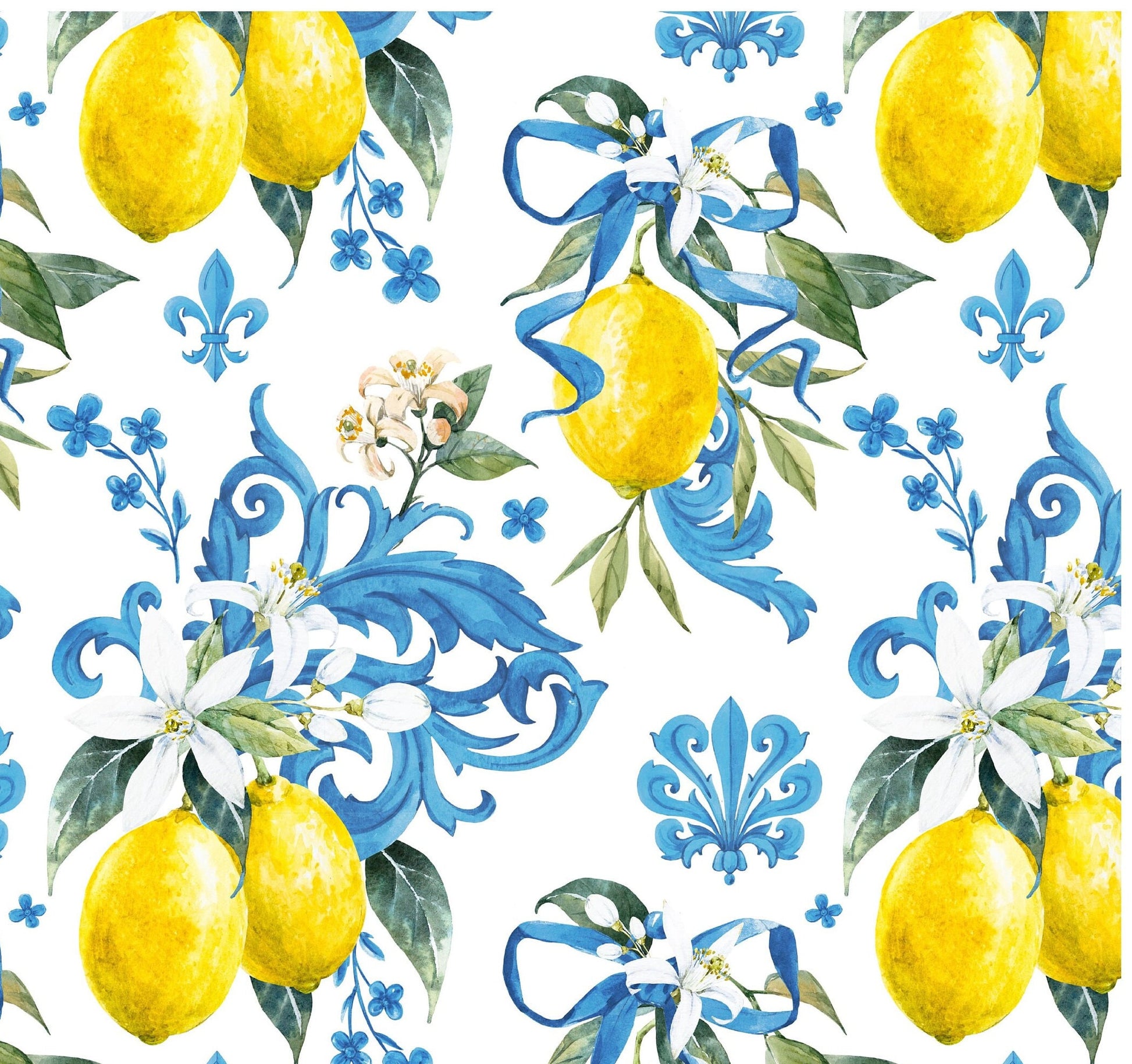 Lemon Rice Paper Decoupage – Vintage Floral Furniture