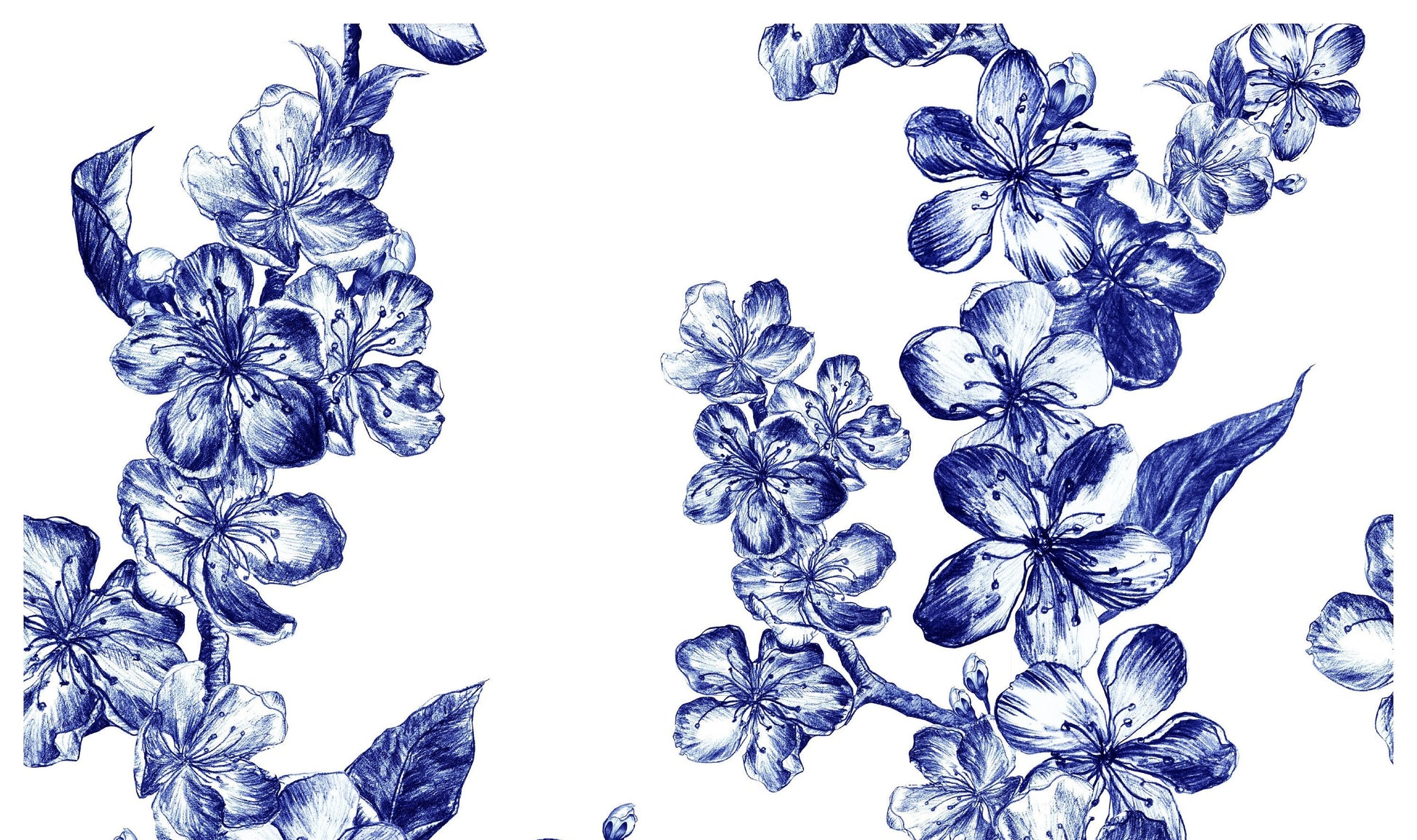 Blossom Blue Decoupage Paper for Furniture - Rice Paper Decoupage - Large Decoupage Paper Vintage - Flowers Decoupage