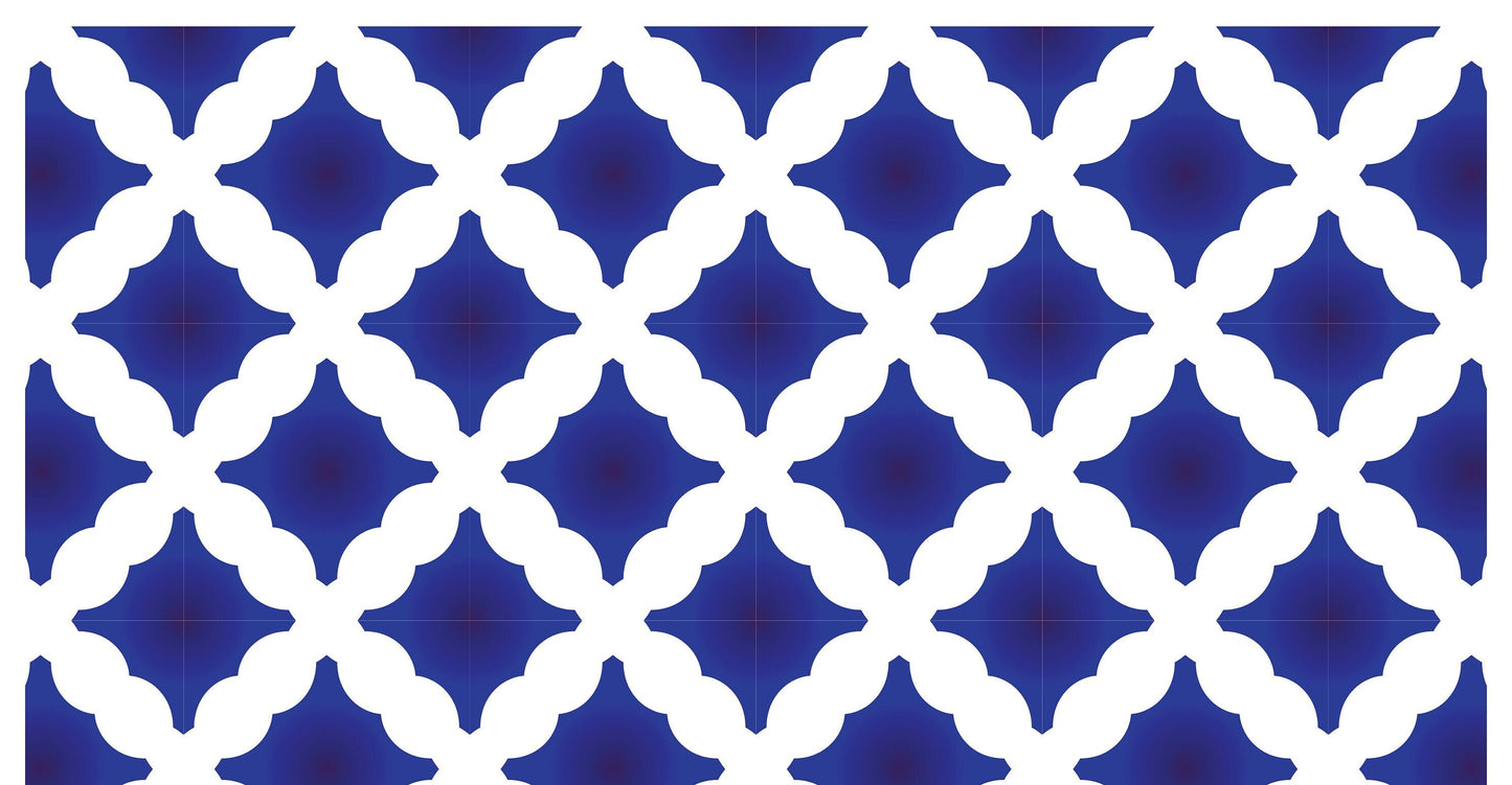 Blue Geometric Illustrations Decoupage Paper for Furniture - Large Rice Paper Decoupage - Vintage Patterns for Decoupage