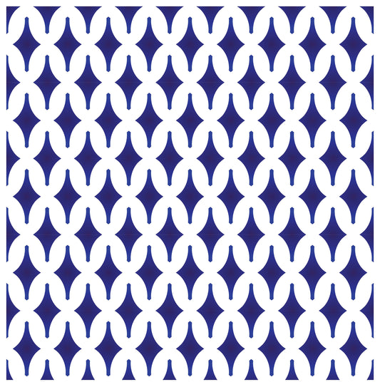 Blue Geometric Illustrations Decoupage Paper for Furniture - Large Rice Paper Decoupage - Vintage Patterns for Decoupage