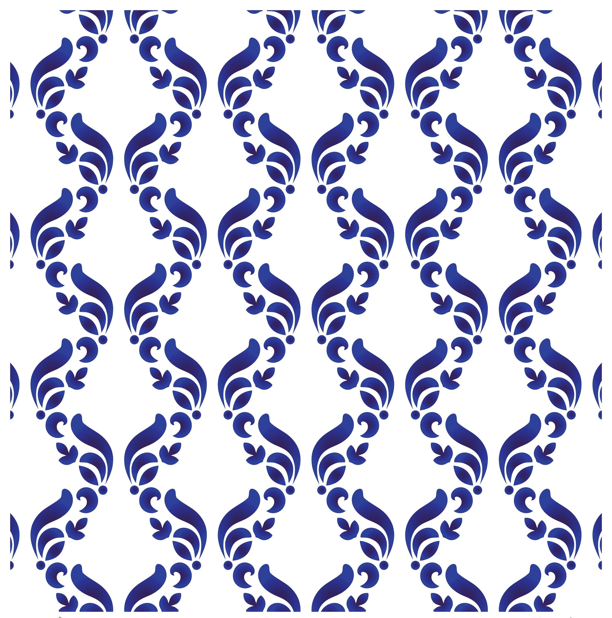 Blue Geometric Illustrations Decoupage Paper for Furniture - Large Rice Paper Decoupage - Vintage Patterns for Decoupage