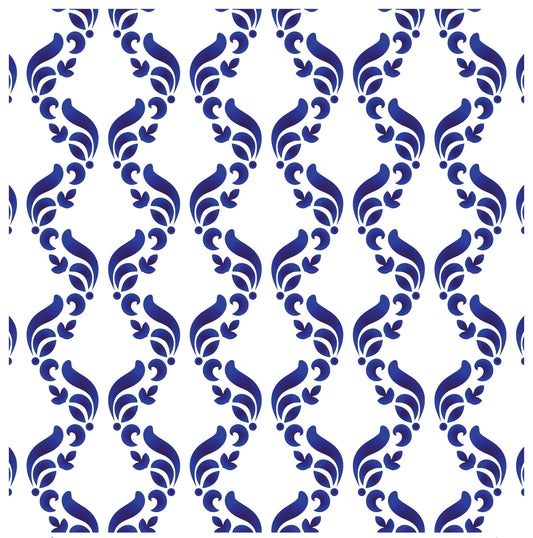 Blue Geometric Illustrations Decoupage Paper for Furniture - Large Rice Paper Decoupage - Vintage Patterns for Decoupage