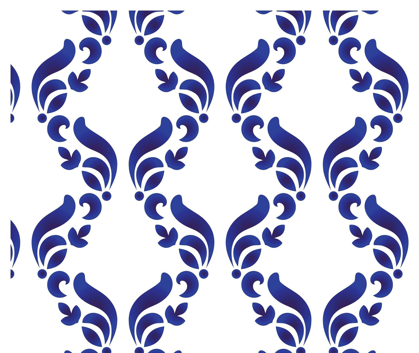 Blue Geometric Illustrations Decoupage Paper for Furniture - Large Rice Paper Decoupage - Vintage Patterns for Decoupage