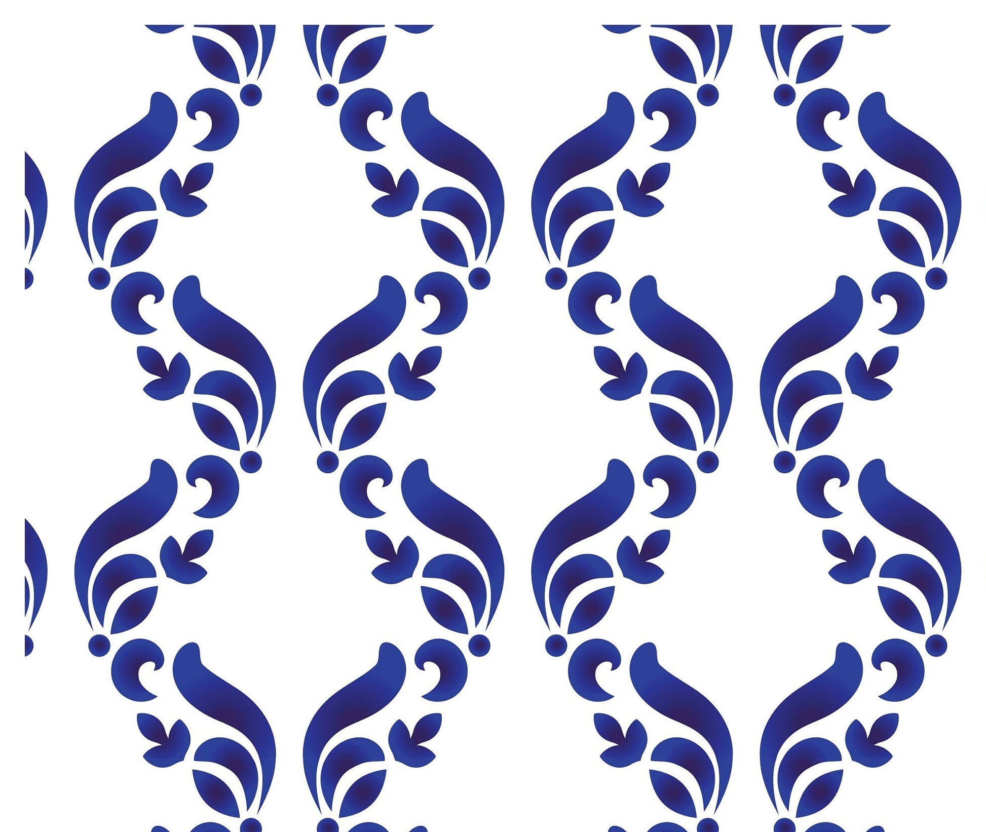 Blue Geometric Illustrations Decoupage Paper for Furniture - Large Rice Paper Decoupage - Vintage Patterns for Decoupage