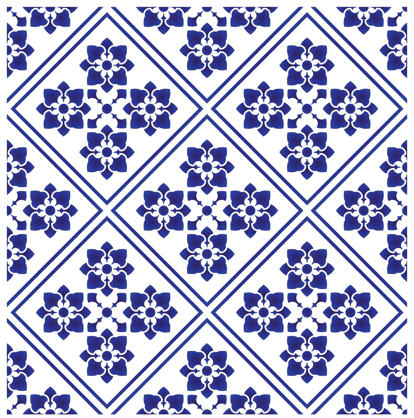 Blue Geometric Illustrations decoupage