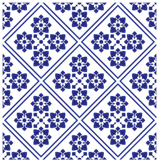 Blue Geometric Illustrations decoupage