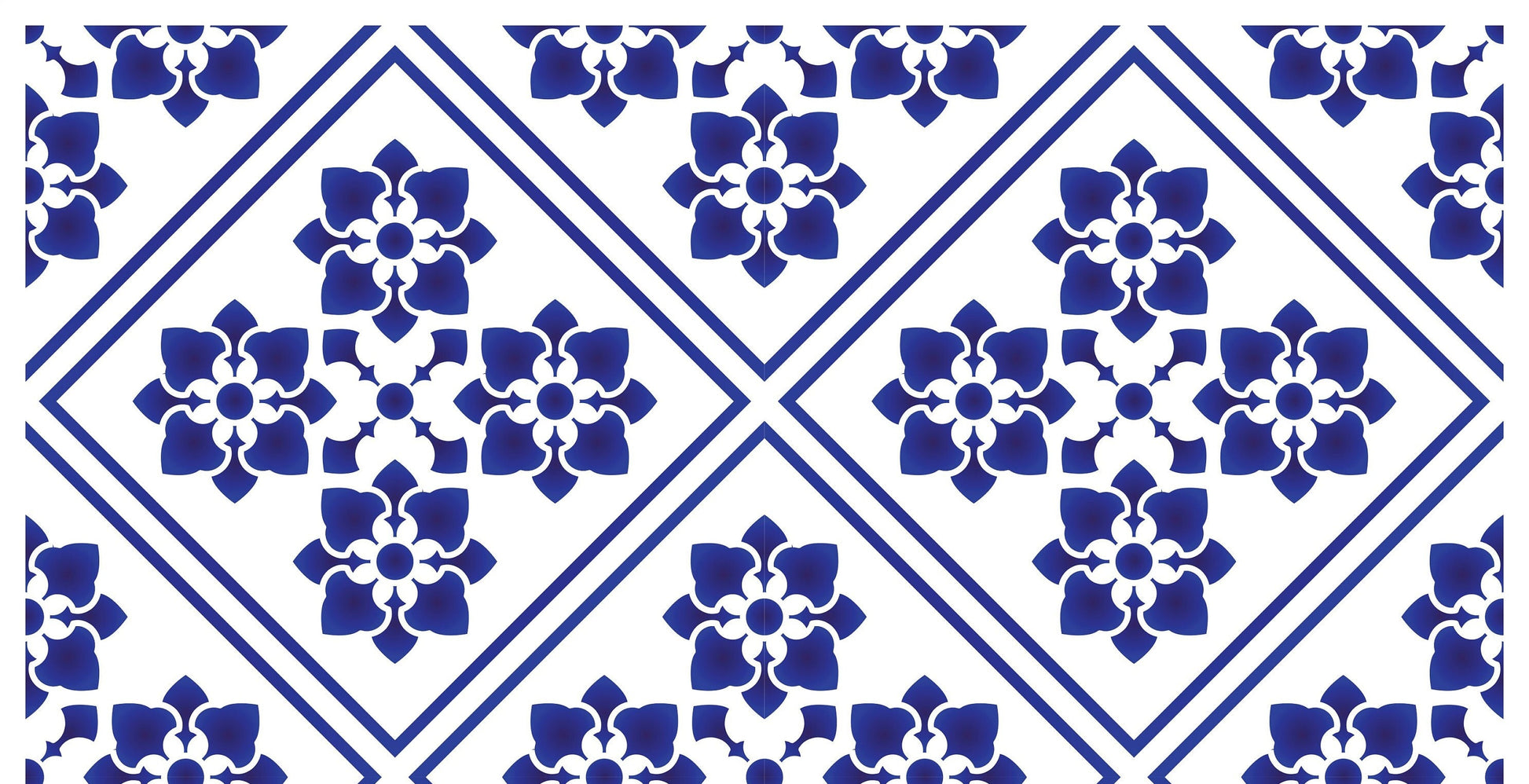 Blue Geometric Illustrations Decoupage Paper for Furniture - Large Rice Paper Decoupage - Vintage Patterns for Decoupage