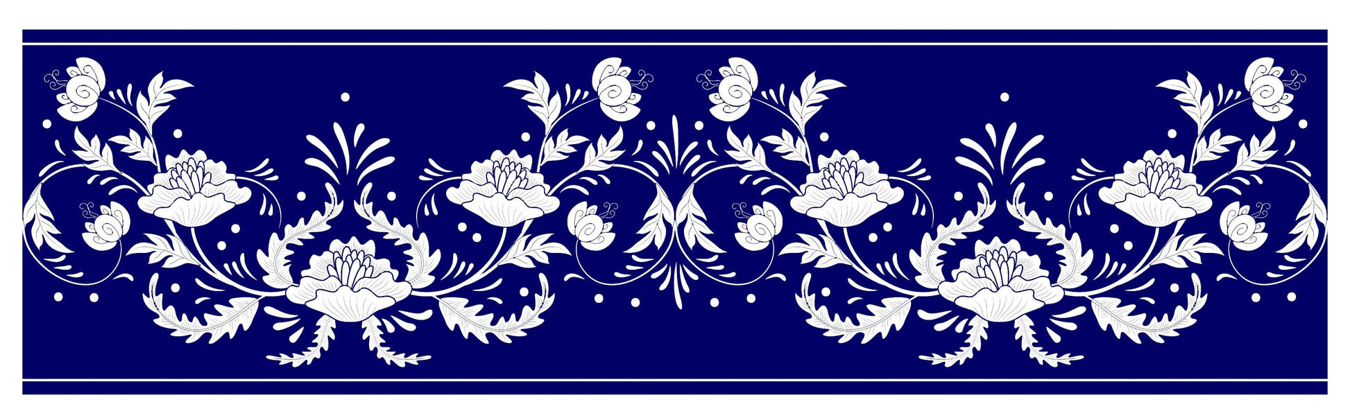 Blue Geometric Illustrations Decoupage Paper for Furniture - Large Rice Paper Decoupage - Vintage Bordure Patterns for Decoupage