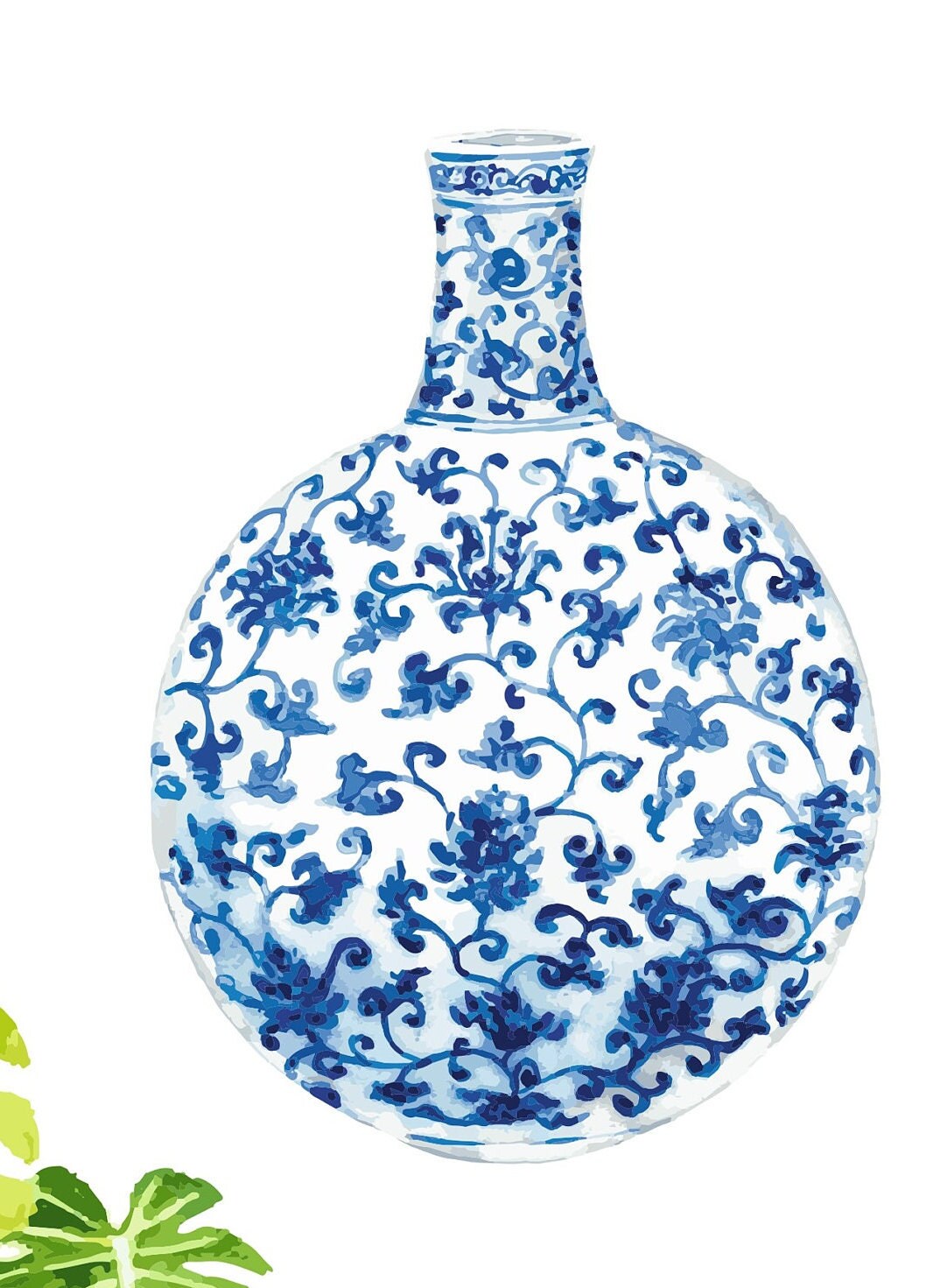 Blue Vases Decoupage Paper for Furniture - Large Rice Paper Decoupage - Vintage Patterns for Decoupage