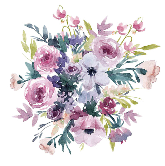 Watercolor Floral Rice Paper - Vintage Decoupage Paper for Furniture - Large Flowers Decoupage Paper - DIY Projects - Hİgh Quality