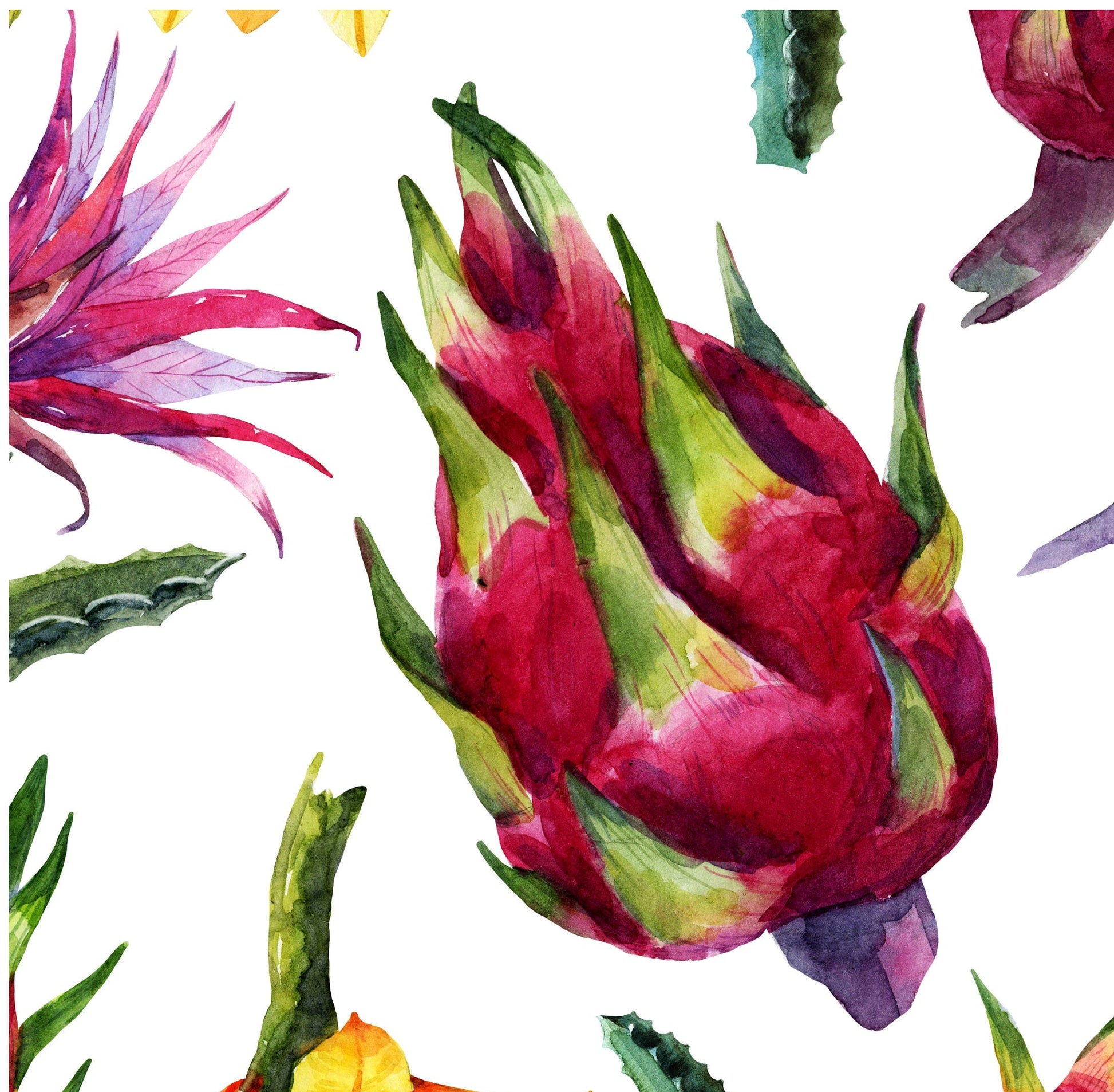 Proteaceae - Decoupage Paper for Furniture - Rice Paper Decoupage - Large Decoupage Paper - Floral Decoupage - Purple Green