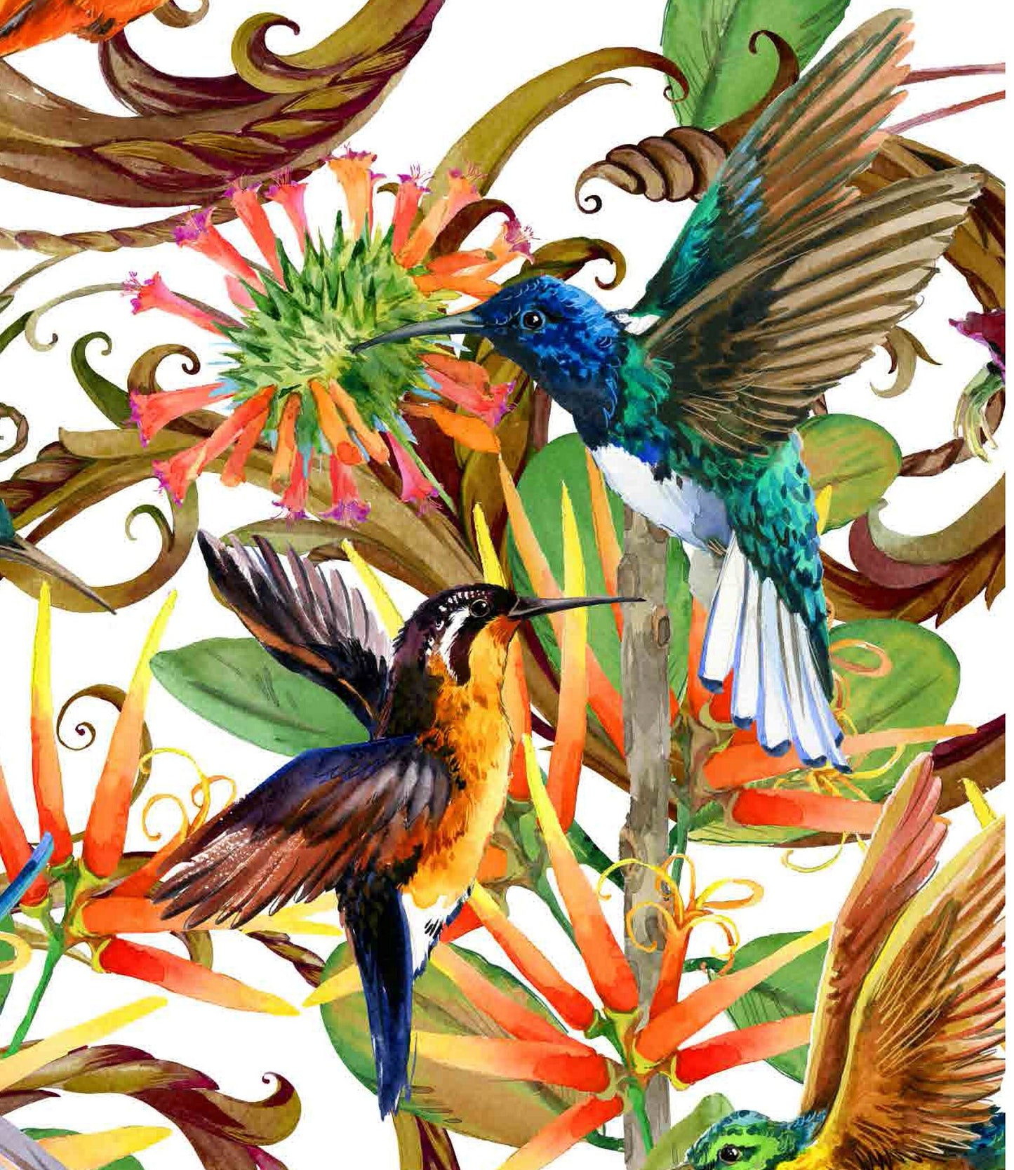 Decoupage Paper for Furniture - Rice Paper Decoupage - Large Decoupage Paper - Tropical Birds Decoupage