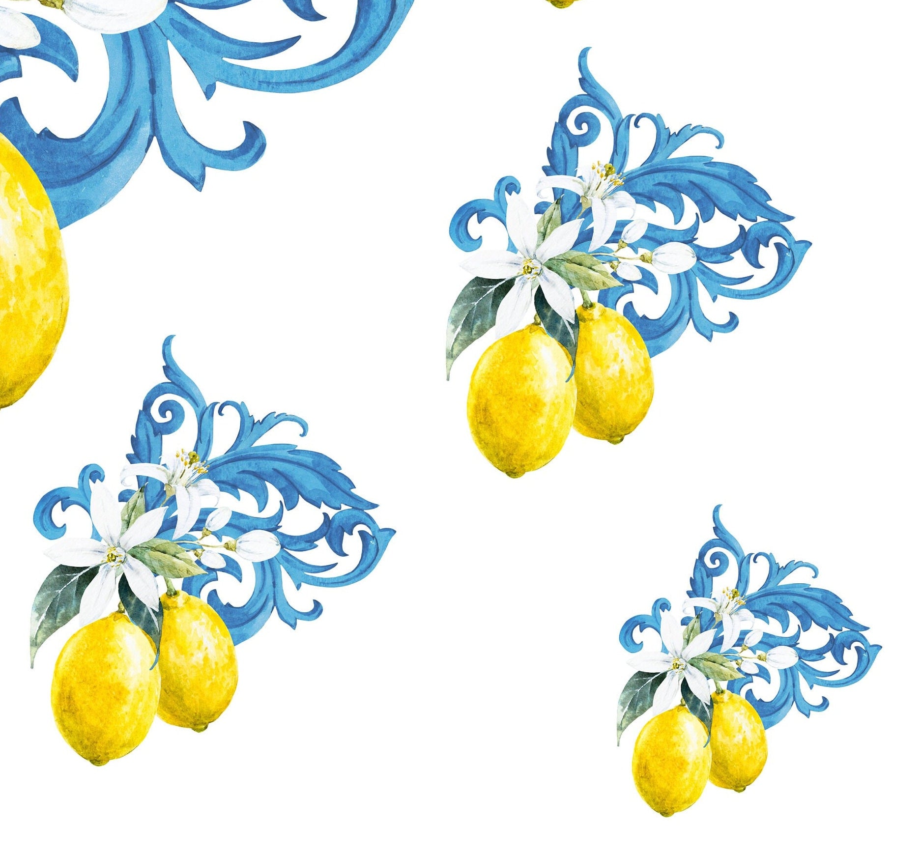 Decoupage Paper for Furniture - Rice Paper Decoupage - Large Decoupage Paper Vintage - Yellow Lemon Decoupage