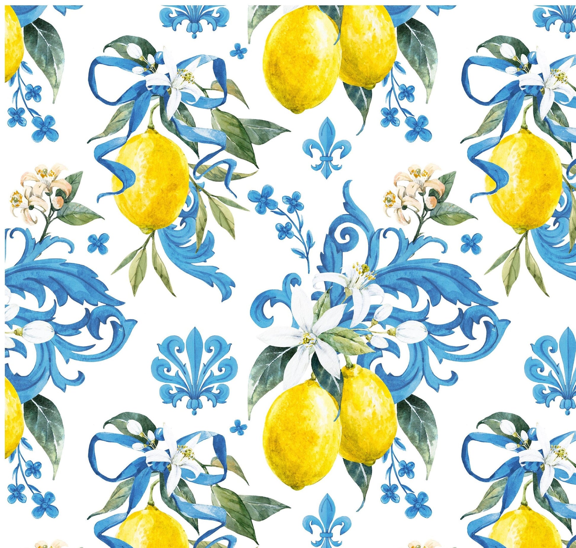 Lemon Rice Paper Decoupage – Vintage Floral Furniture