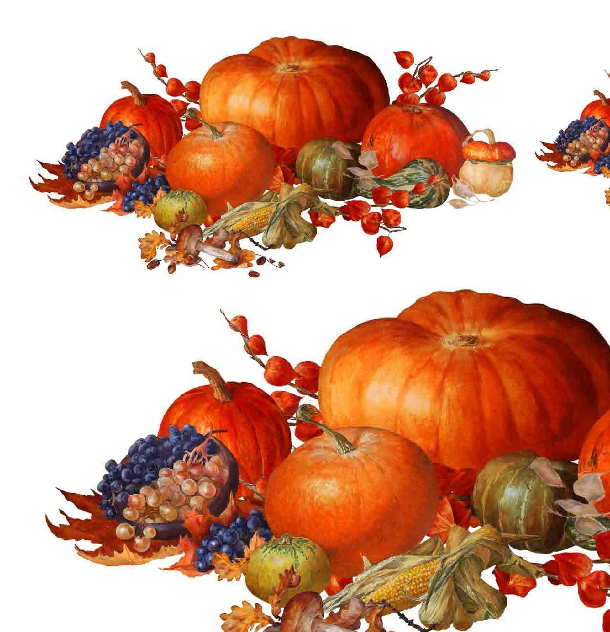Decoupage Paper for Furniture - Rice Paper Decoupage - Large Decoupage Paper Vintage - Orange Pumpkin Kitchen Decoupage