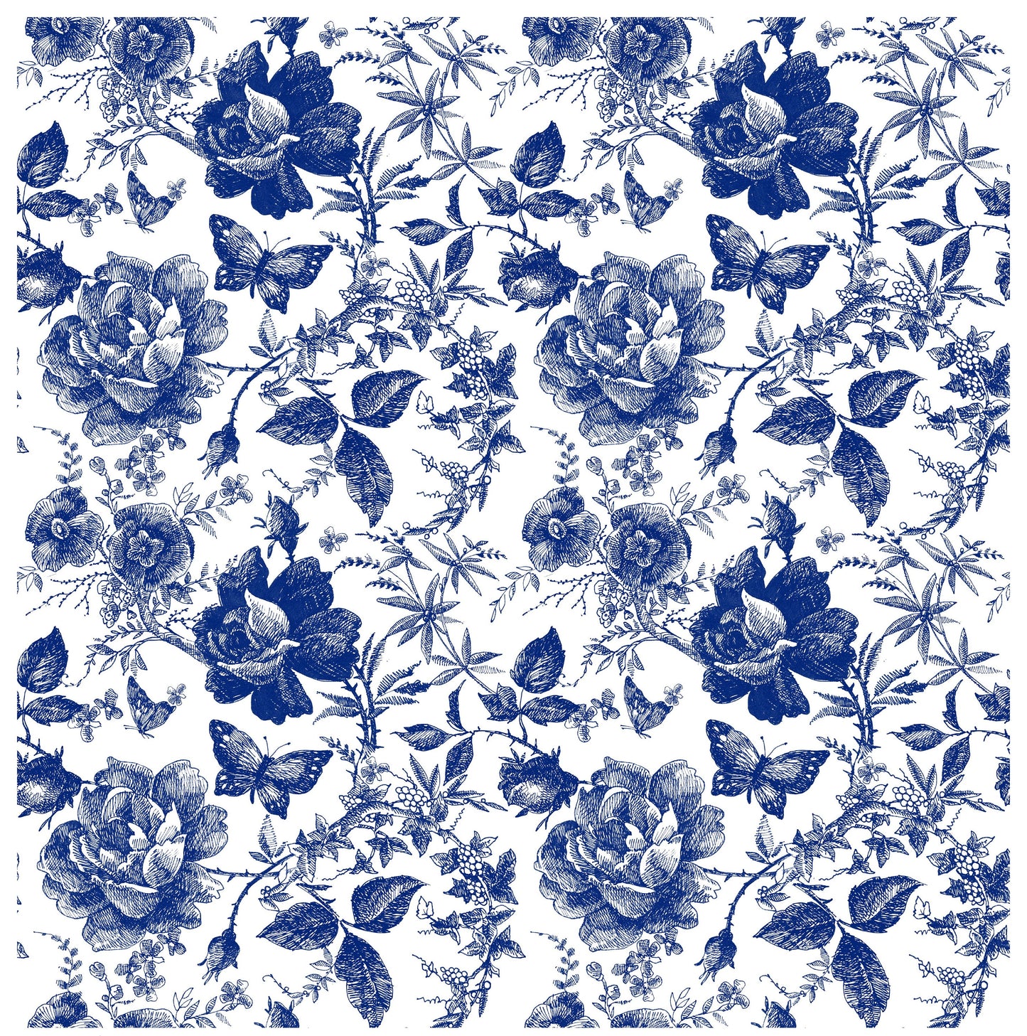 blue roses rice paper