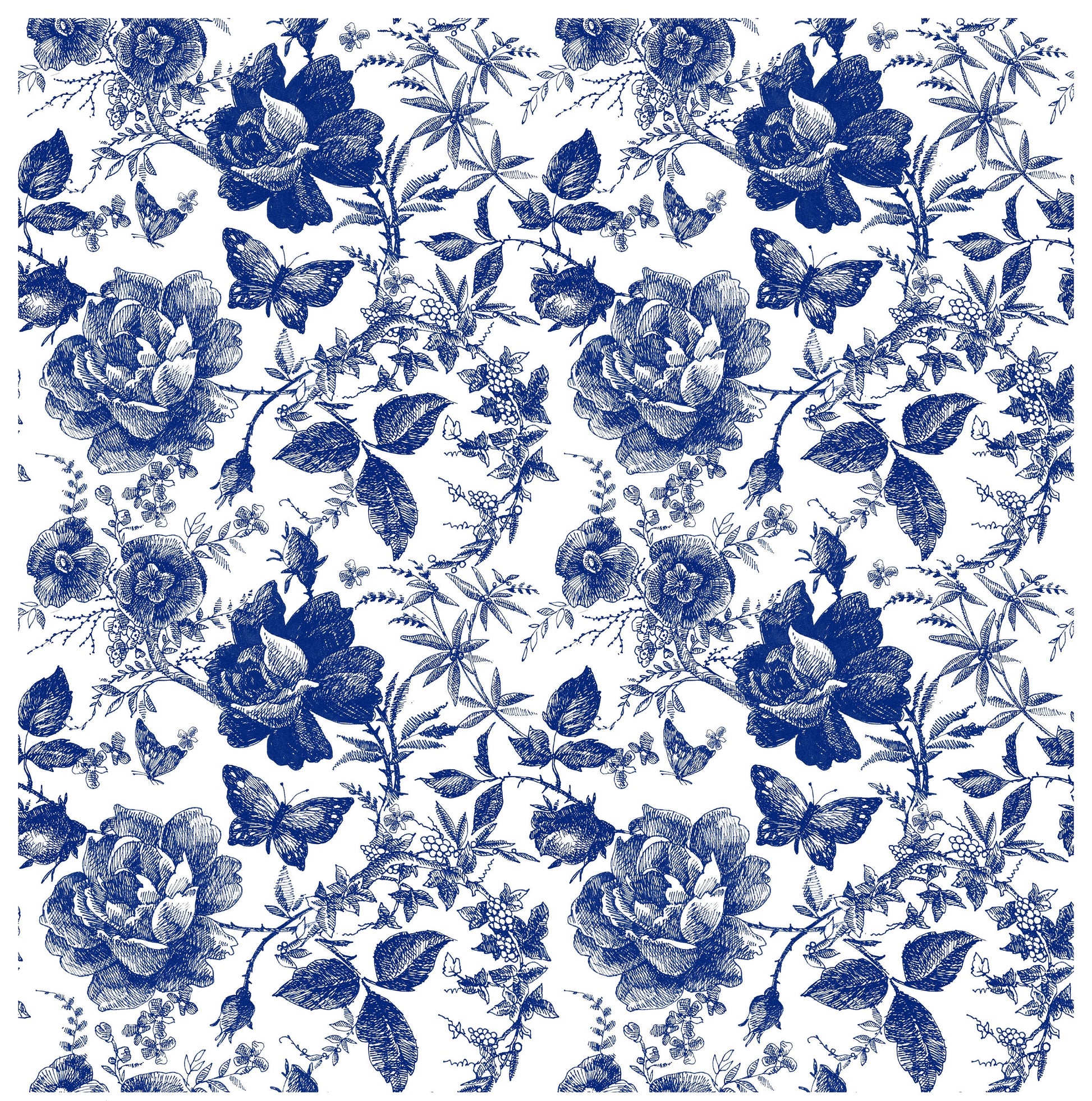 blue roses rice paper