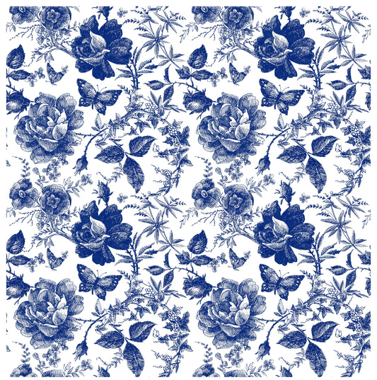 blue roses rice paper