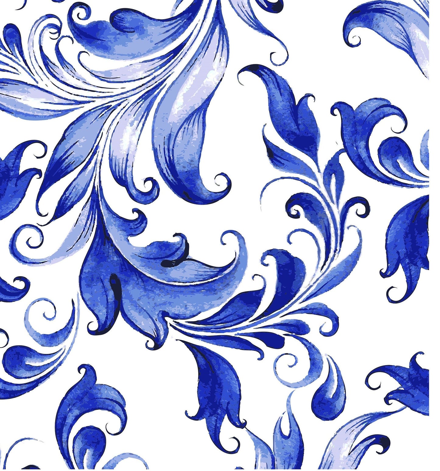 Blue Floral Decoupage Paper – Vintage Bird & Flower Prints