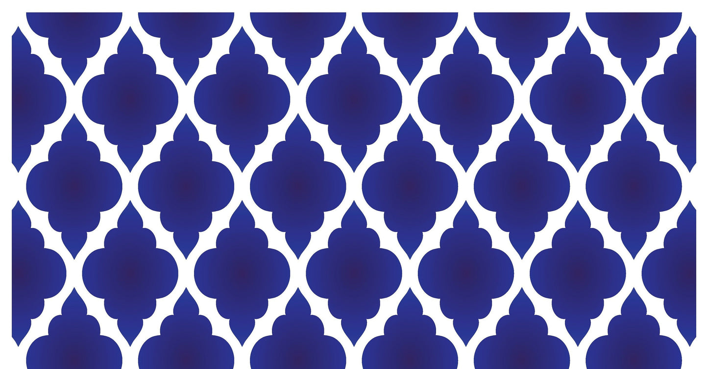 Blue Geometric Illustrations Decoupage Paper for Furniture - Large Rice Paper Decoupage - Vintage Patterns for Decoupage