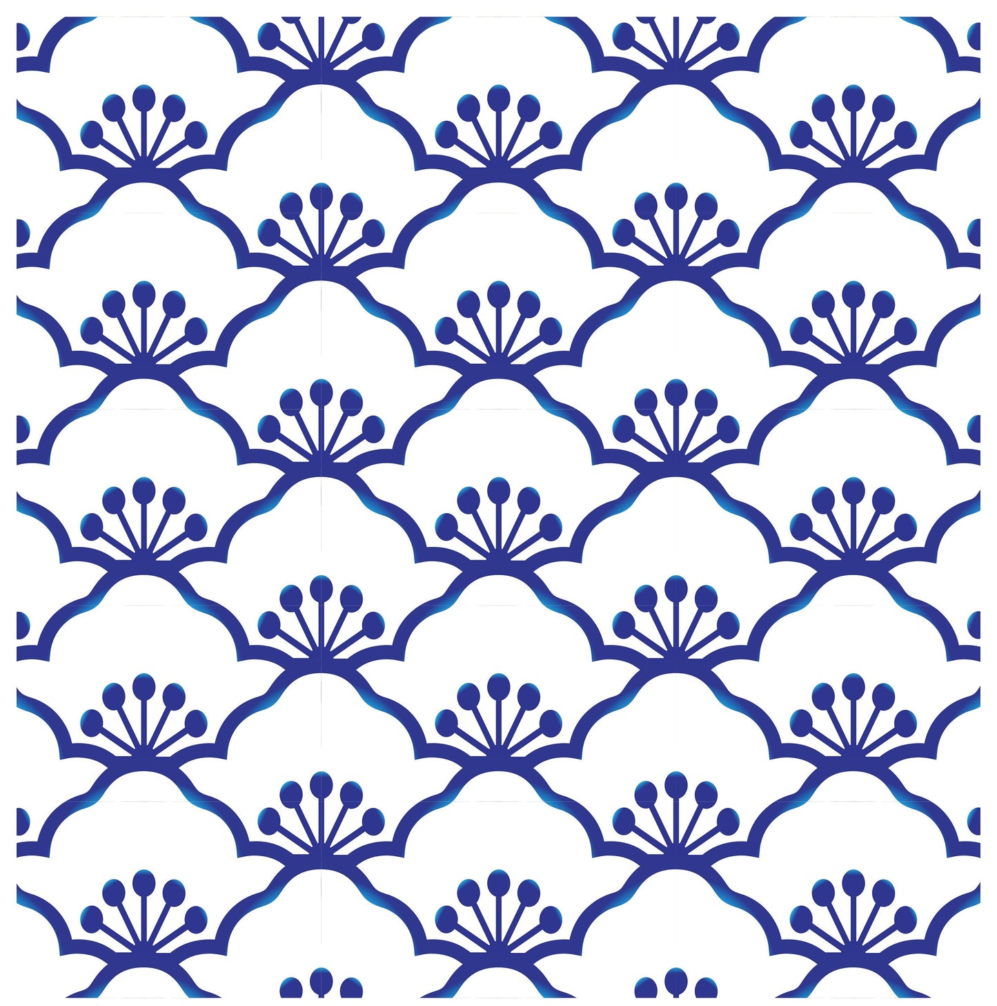 Blue Geometric Illustrations Decoupage Paper for Furniture - Large Rice Paper Decoupage - Vintage Patterns for Decoupage