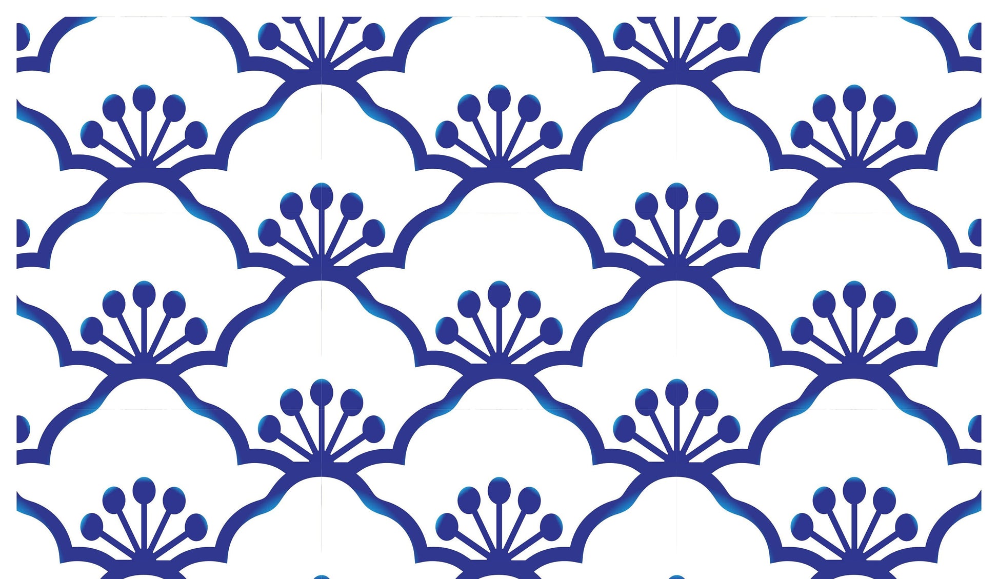 Blue Geometric Illustrations Decoupage Paper for Furniture - Large Rice Paper Decoupage - Vintage Patterns for Decoupage