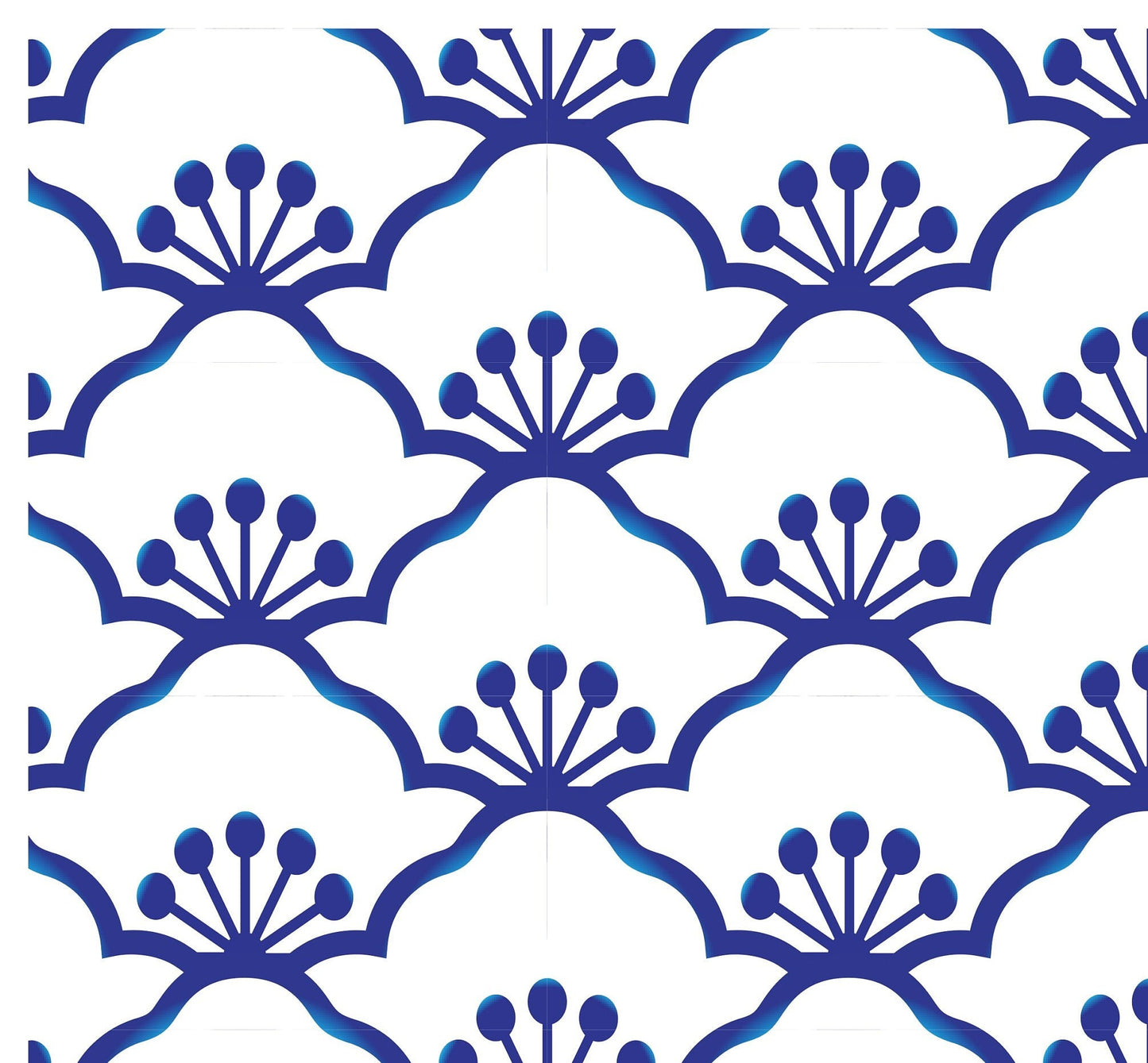 Blue Geometric Illustrations Decoupage Paper for Furniture - Large Rice Paper Decoupage - Vintage Patterns for Decoupage