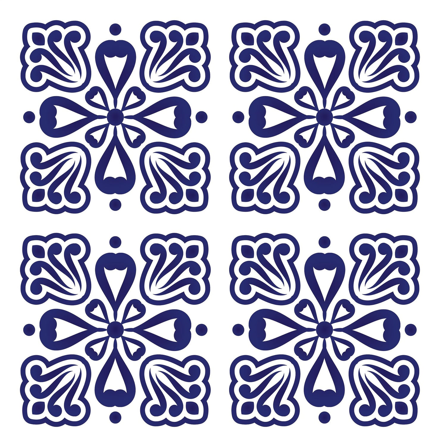 Blue Geometric Illustrations Decoupage Paper for Furniture - Large Rice Paper Decoupage - Vintage Patterns for Decoupage