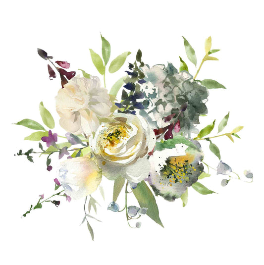 Watercolor Floral Rice Paper - Vintage Decoupage Paper for Furniture - Large Flowers Decoupage Paper - DIY Projects - High Quality