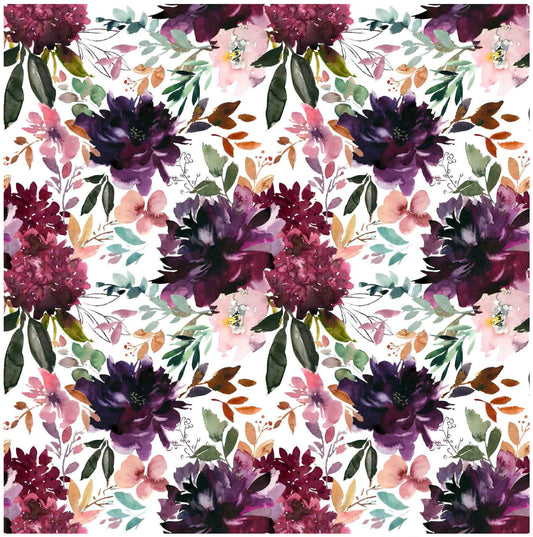 Watercolor Floral Rice Paper - Vintage Decoupage Paper for Furniture - Large Flowers Decoupage Paper - Red Flowers