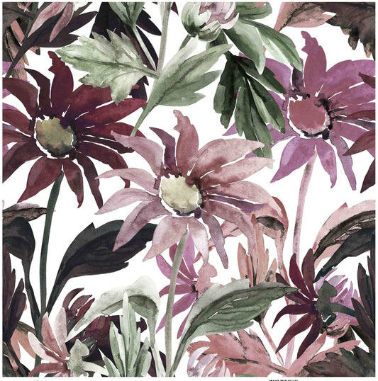 tropical flowers decoupage paper