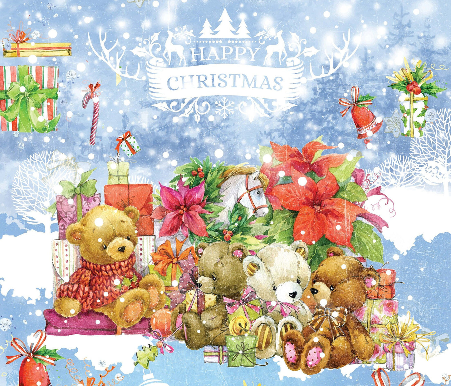 happy christmas decoupage