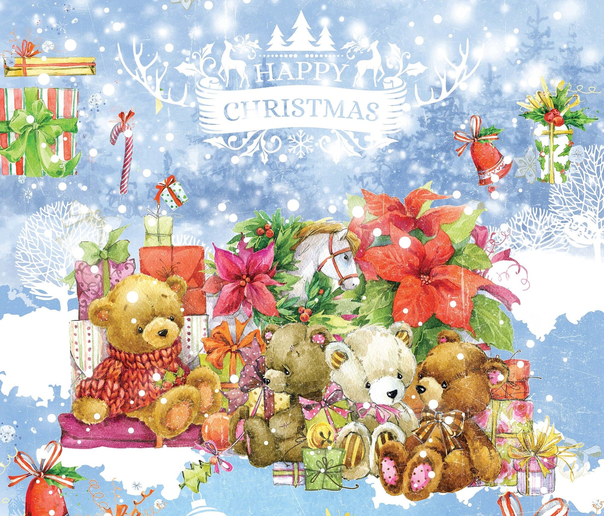happy christmas decoupage