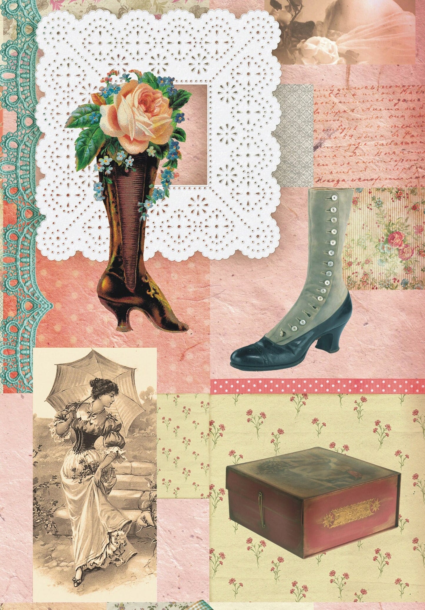 Vintage Decoupage Art - Rice Paper - Decoupage for Furniture - Large Size Rice Paper for Decoupage