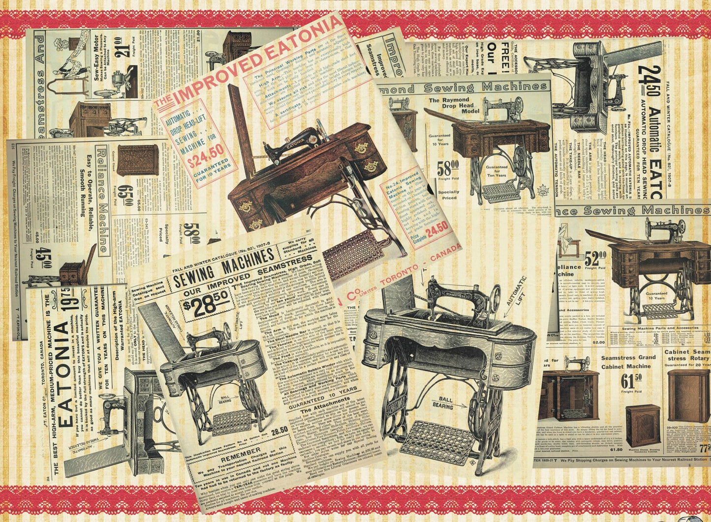 Vintage Decoupage Art - Rice Paper - Decoupage for Furniture - Large Size Rice Paper for Decoupage