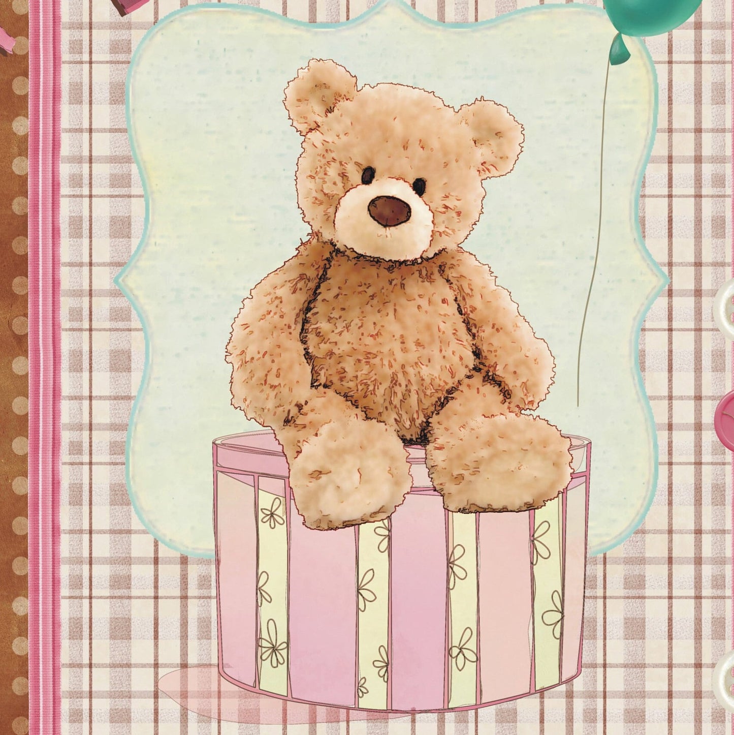 Teddy Bear - Vintage Decoupage Art - Rice Paper - Decoupage for Furniture - Large Size Rice Paper for Decoupage