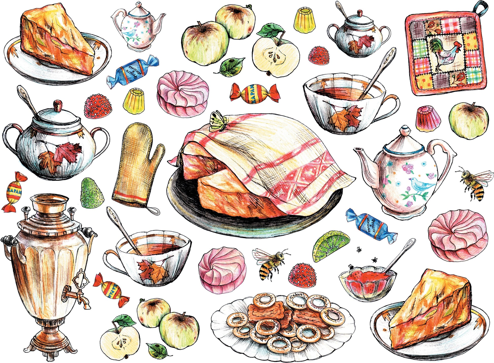cooking decoupage paper