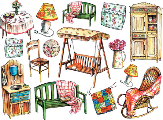Vintage Decoupage Rice Paper - Furniture Art Sheets