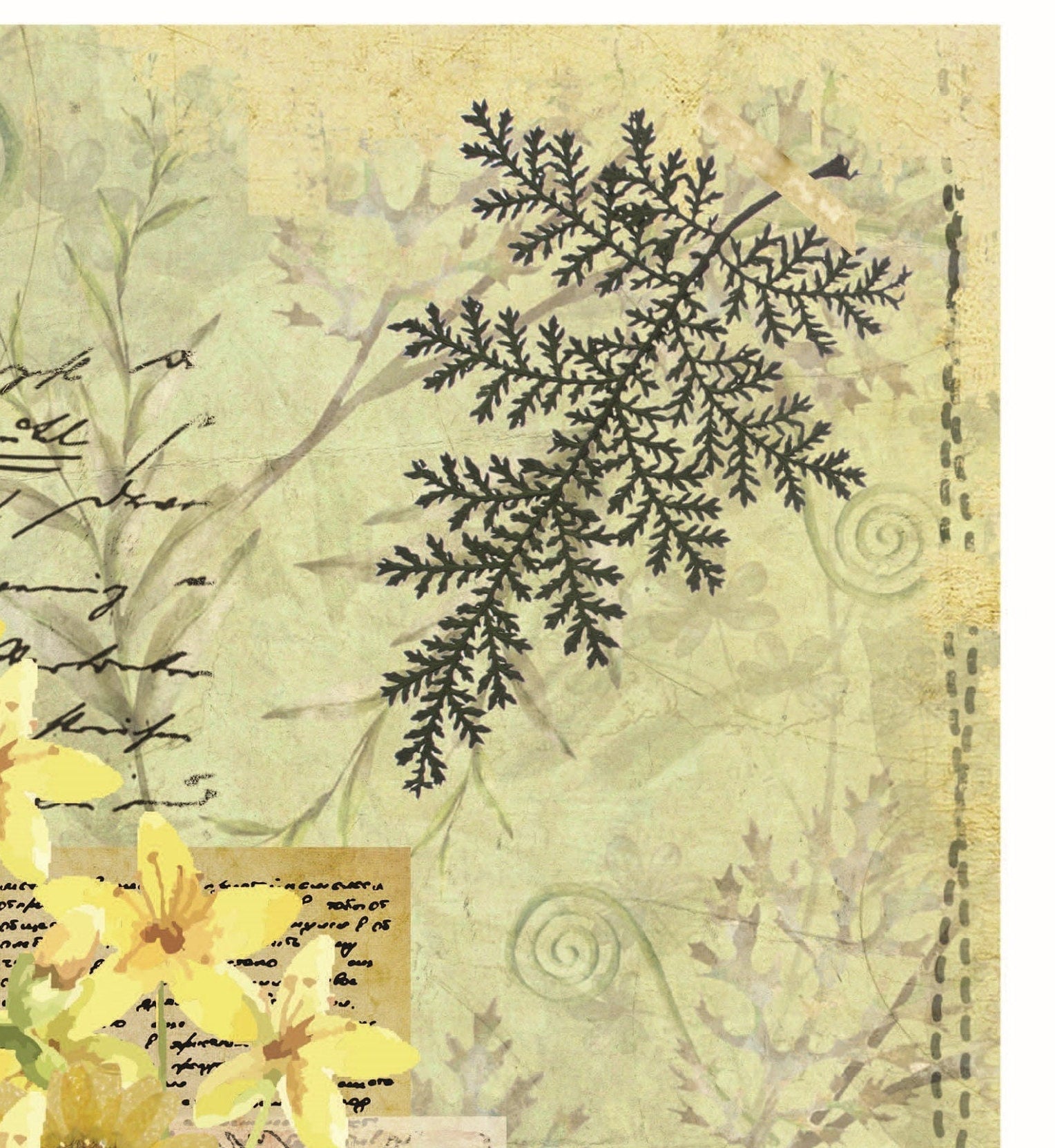 Yellow Flowers - Floral Decoupage - Decoupage Art - Large Size Rice Paper for Decoupage - Decoupage Crafts