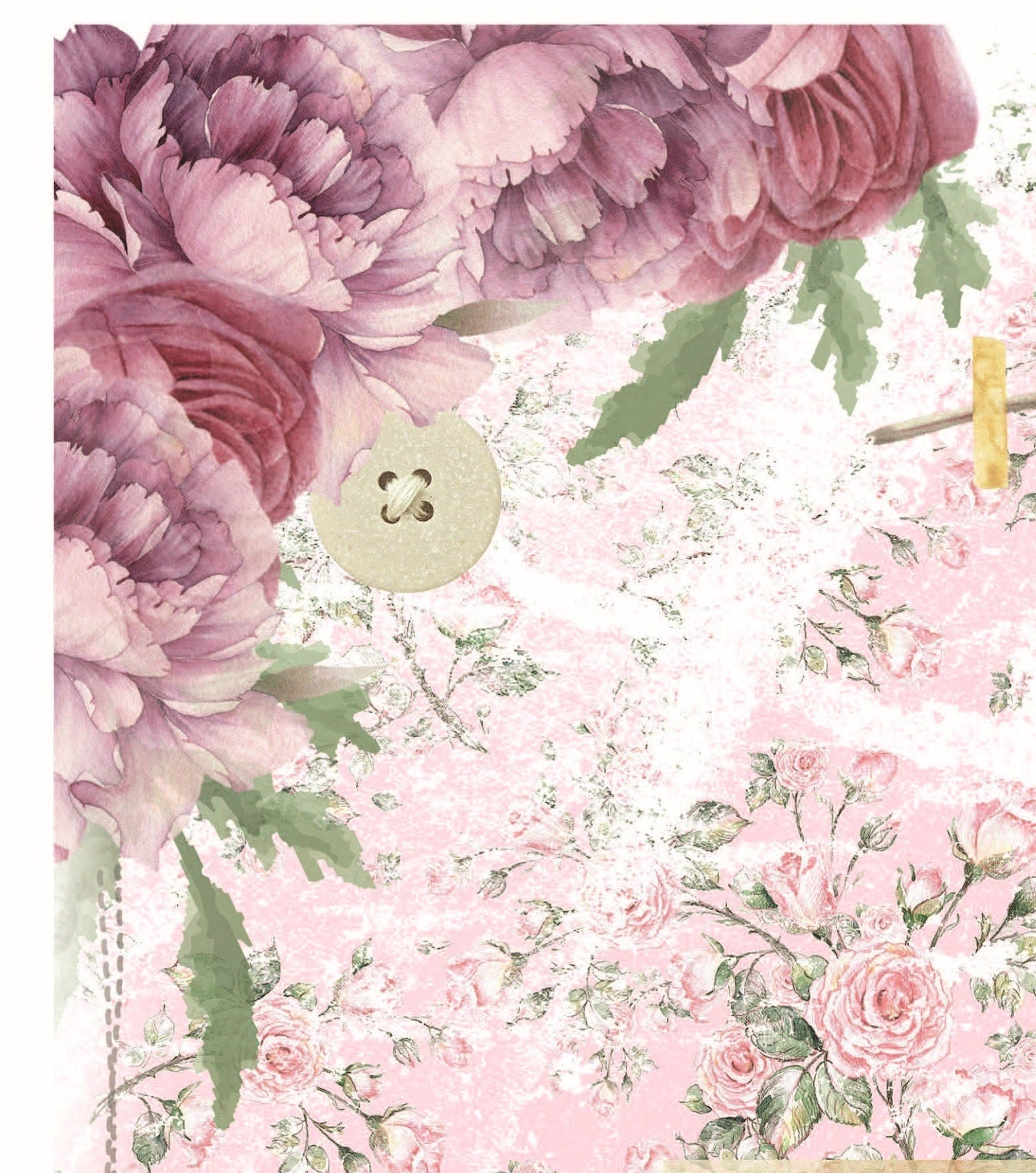 Vintage Floral Decoupage - Decoupage Art - Large Size Rice Paper for Decoupage - Decoupage Crafts